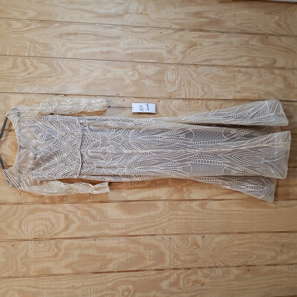 Alexander By Daymor NEW Ivory Embroidered Mermaid Maxi Gown Dress Size 6 #1070 - Picture 7 of 9